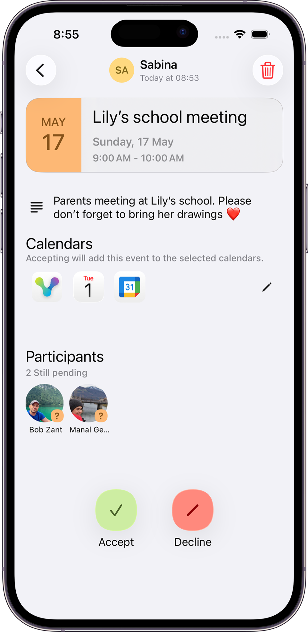 VerbinderApp on iPhone