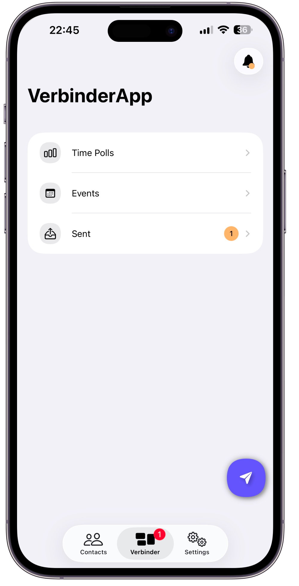 VerbinderApp Home
